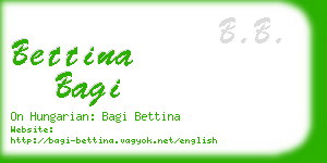 bettina bagi business card